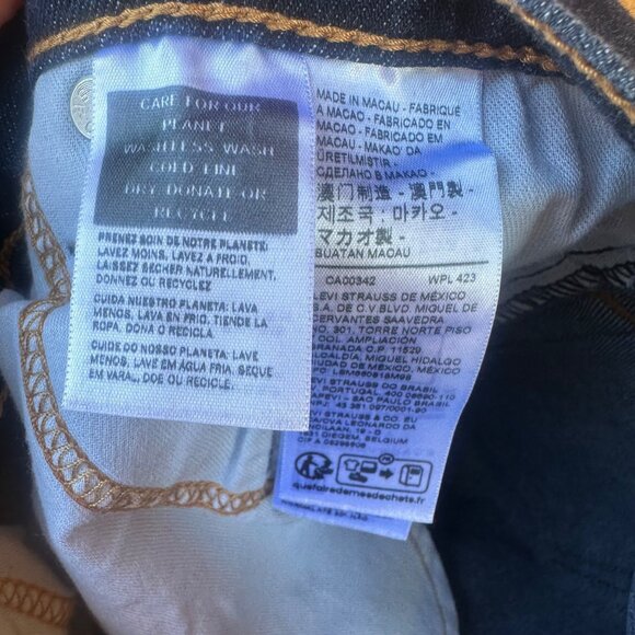 Levi's Mens 511 Dark Blue Straight Jeans Size 30x30 - Picture 8 of 13